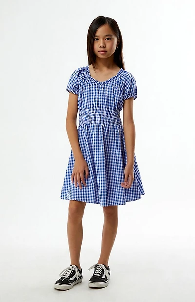 Pacsun Kids Gingham Cotton Mini Dress