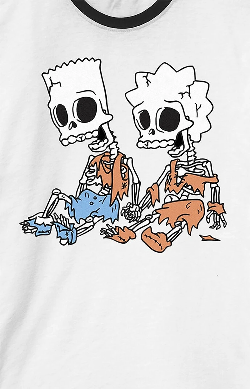 The Simpsons Skeleton Bart And Lisa T-Shirt