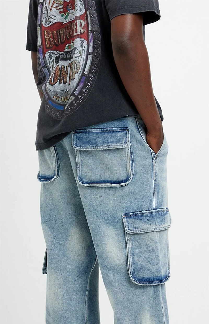 Pacsun Dylan Baggy Jeans Cargo Light Blue