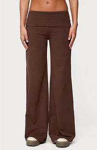 Edikted Wide Leg Fold Over Pants