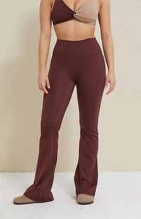 PAC 1980 WHISPER Active Brown Franchise Flare Yoga Pants