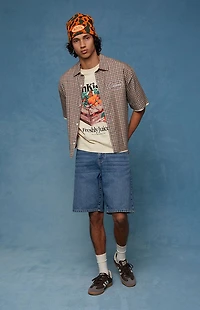 Pacsun Medium Blue Baggy Jean Shorts