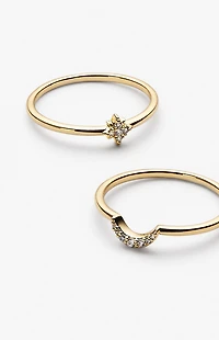 Ana Luisa Sky Moon and Star Rings