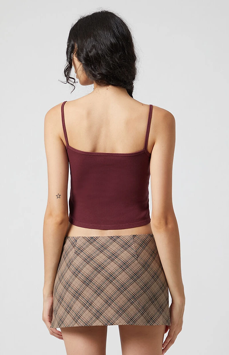 Beverly and Beck Butterfly Flower Cropped Tank Top