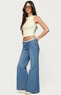 Edikted Nerissa Low Rise Flared Jeans