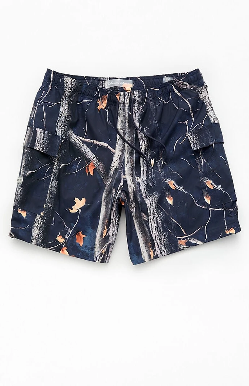 Pacsun Dark Leaf Camo 6.5" Swim Trunks
