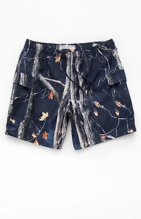 Pacsun Dark Leaf Camo 6.5" Swim Trunks