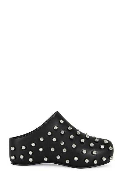 AZALEA WANG Women's Darwinstud Faux Leather Mules