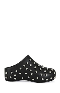 AZALEA WANG Women's Darwinstud Faux Leather Mules