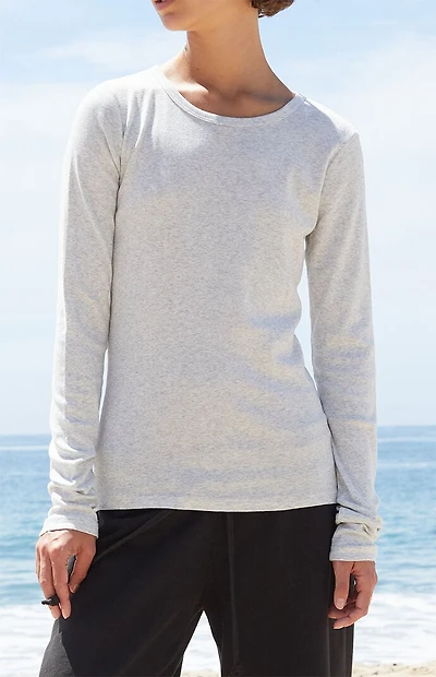 John Galt Silver Leah Long Sleeve Top