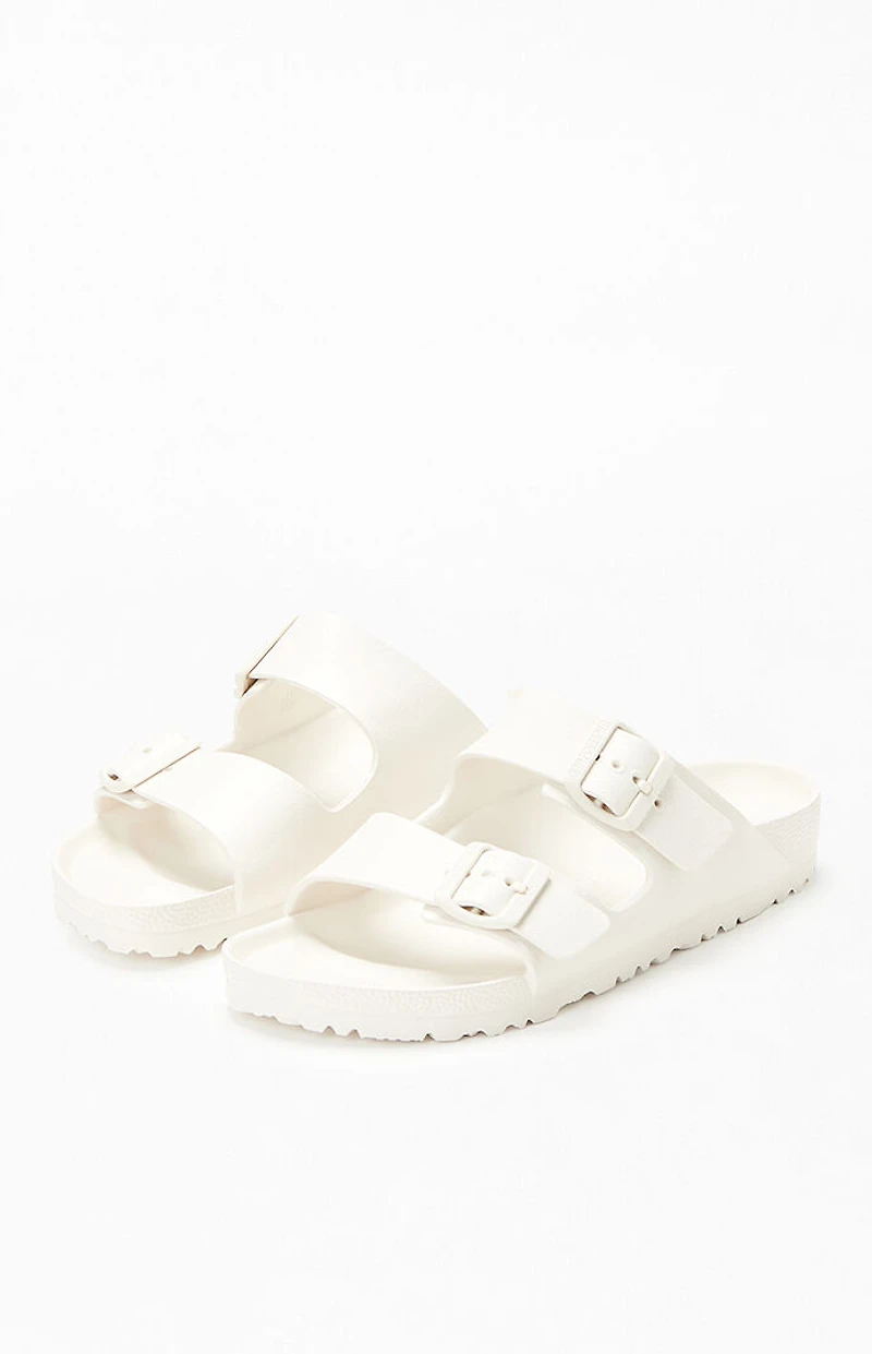 Birkenstock Women's Arizona Essentials Slide Sandal Eggshell