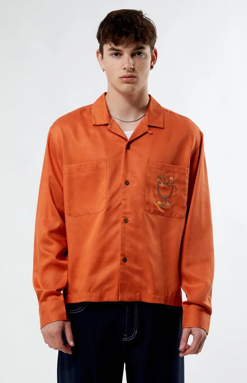 Pacsun Pubs Long Sleeve Camp Shirt
