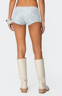 Edikted Sloaney Lace Micro Shorts