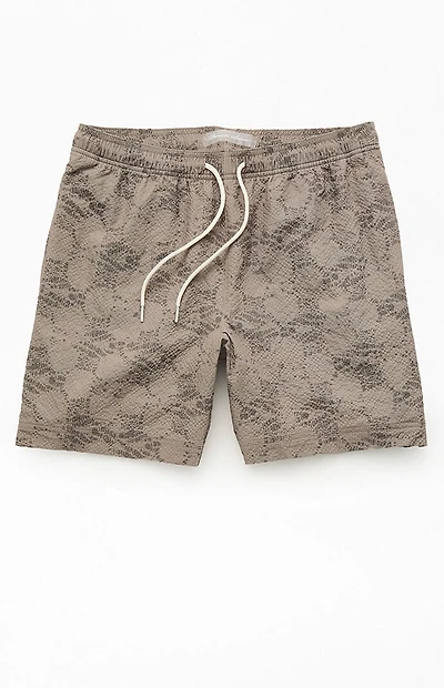 Pacsun Shell Seersucker 6.5" Swim Trunks