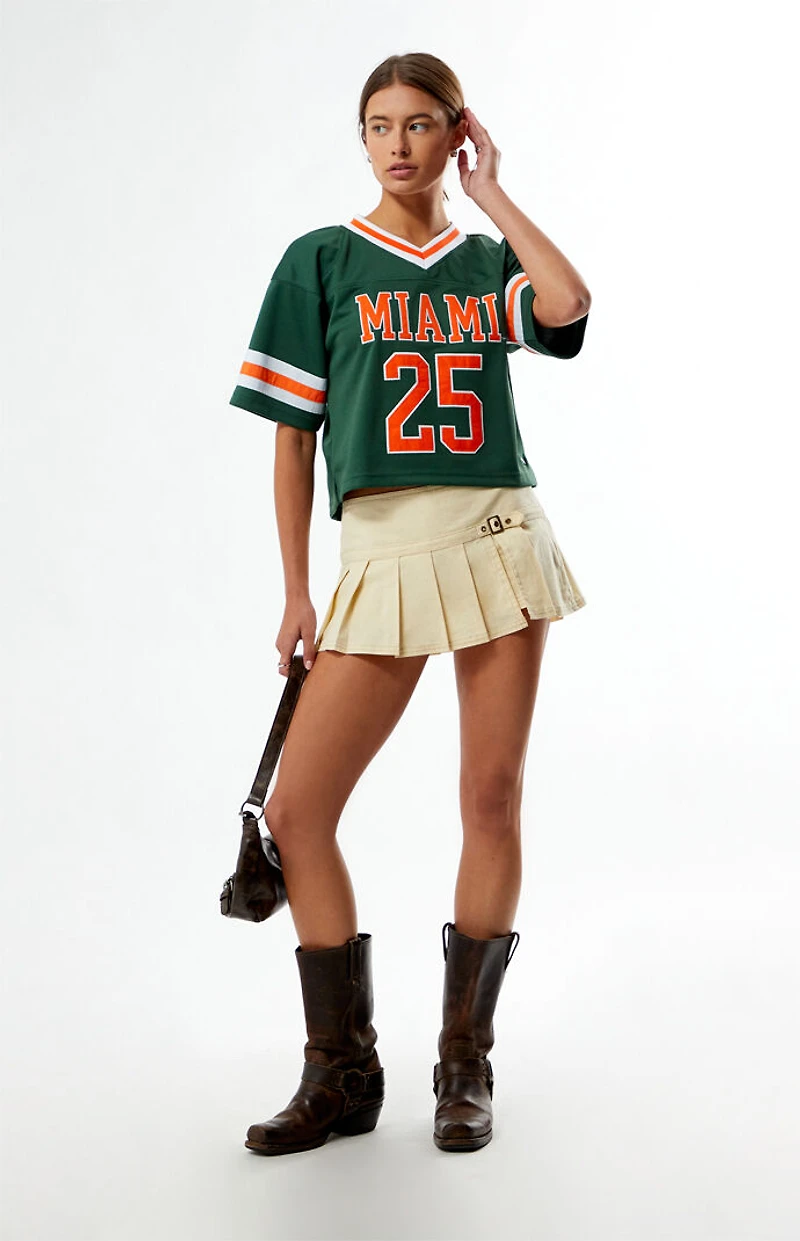 HYPE & VICE Miami Hurricanes Cropped Football Jersey