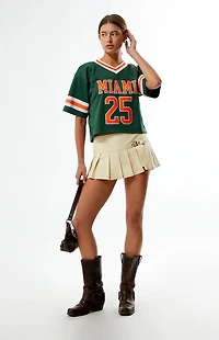 HYPE & VICE Miami Hurricanes Cropped Football Jersey