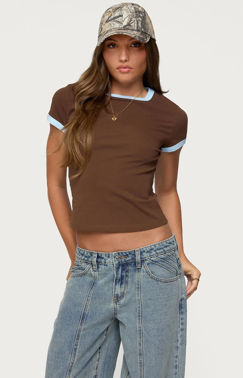 Edikted Zeke Contrast T-Shirt