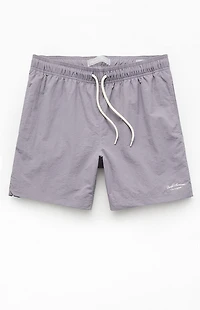 Pacsun Silver Collegiate 6.5" Swim Trunks