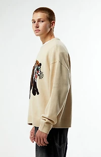 Pacsun Tiger Knit Crew Neck Sweater