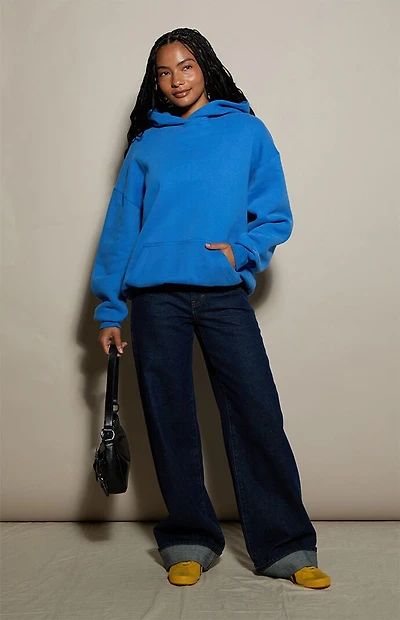 Pacsun Blue Ultra Soft Fleece Hoodie
