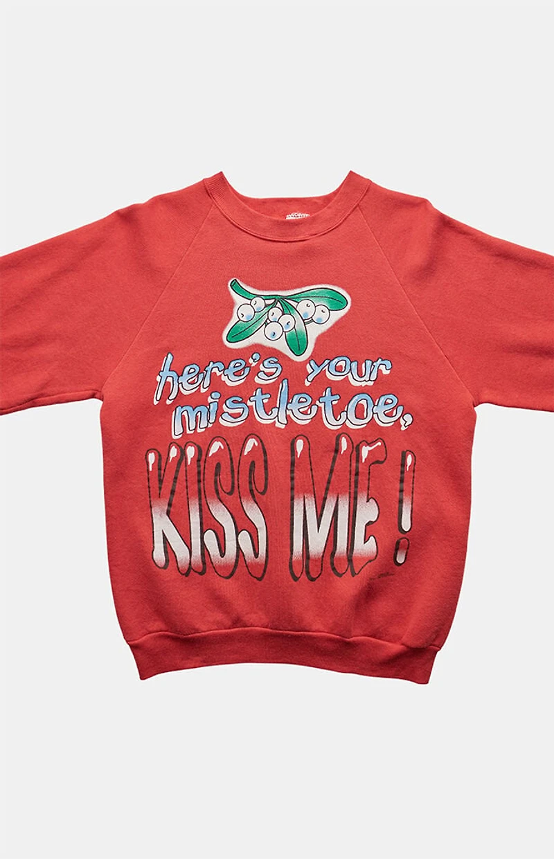 PS VINTAGE '90s Here's Your Mistletoe Crew Neck Sweatshirt