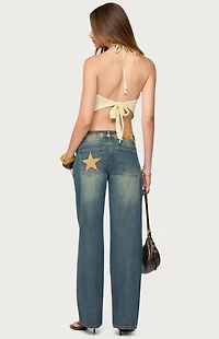 Edikted Alana Floral Handkerchief Halter Top