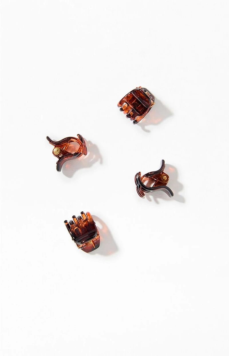 John Galt Brown Mini Hair Clips