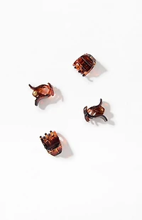 John Galt Brown Mini Hair Clips