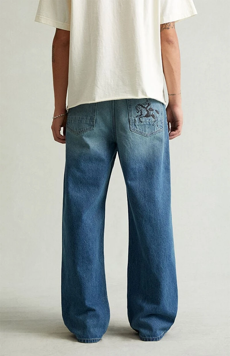 Pacsun Blake Extreme Baggy Jeans Cowboy Medium Blue Tint