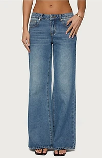 Edikted Casta Heart Low Rise Baggy Jeans