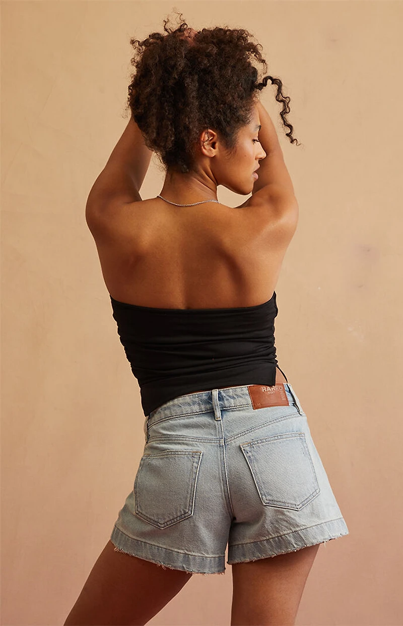 RARE DNM EDIT Light Blue A-Line Denim Mom Shorts