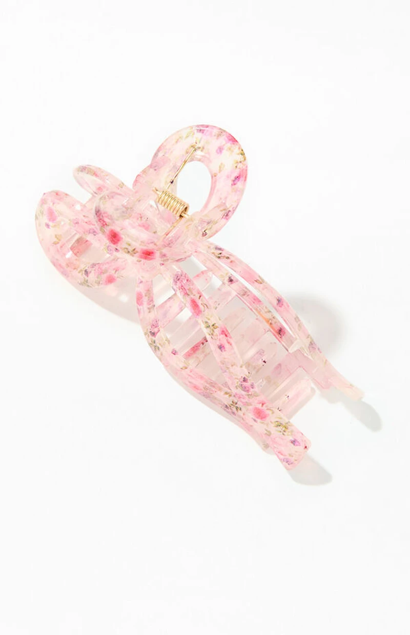 LA Hearts Floral Bow Hair Claw Clip