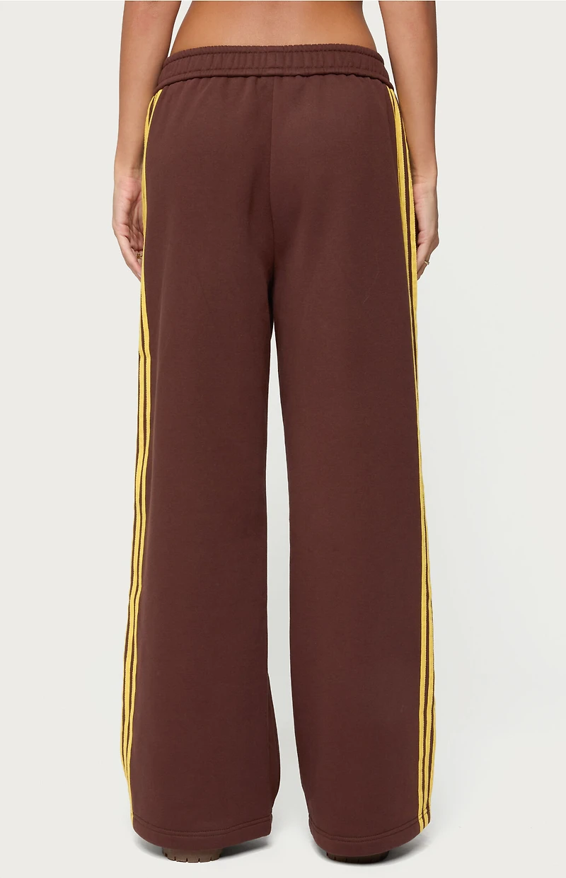 Edikted Sorin Contrast Striped Wide Sweatpants