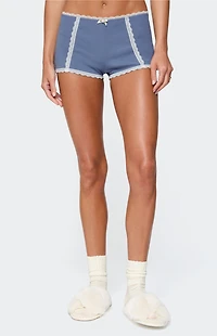 Edikted Eliane Contrast Lacey Shorts