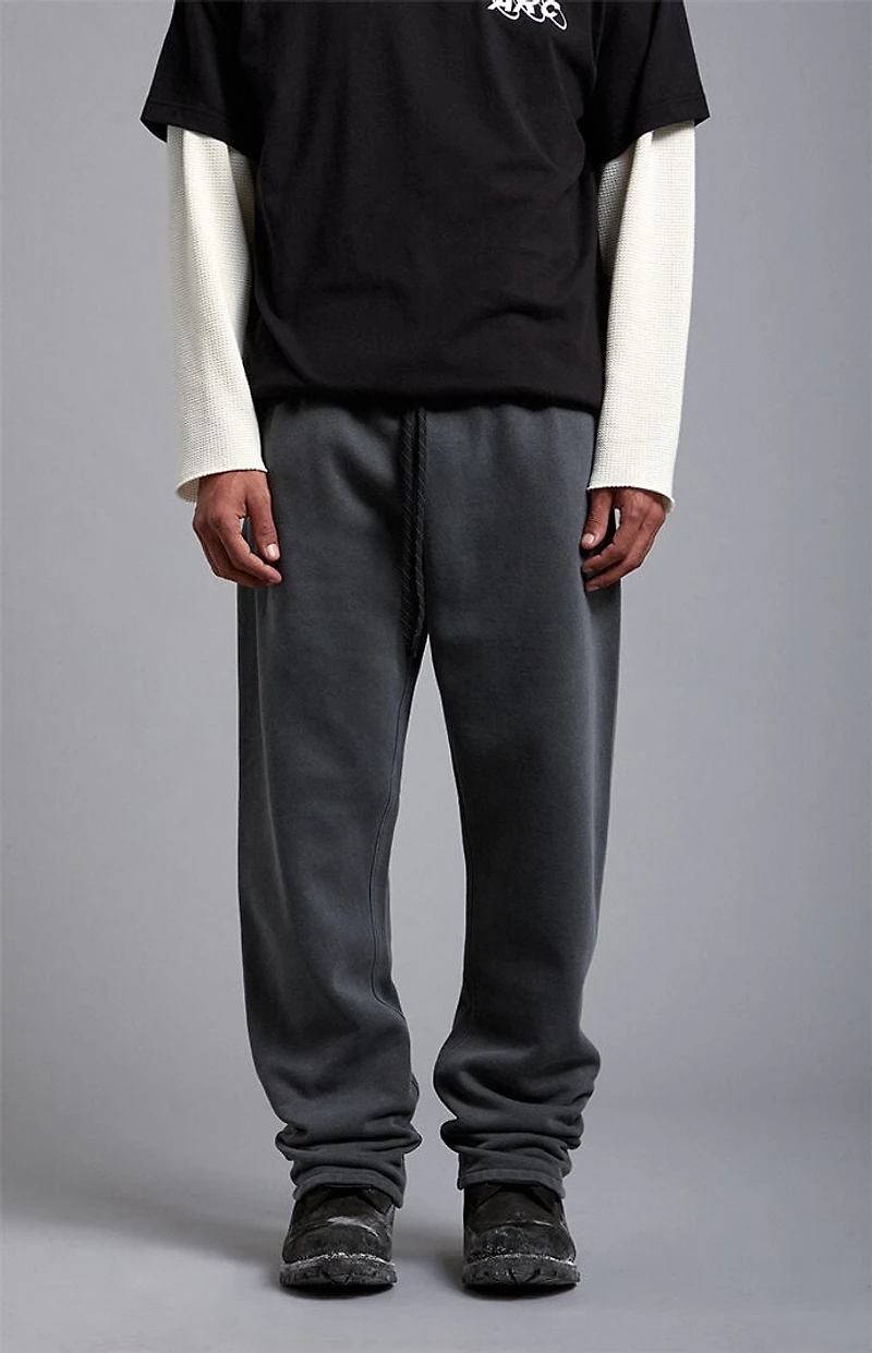A.R.C. Washed Black Heavyweight Fleece Baggy Sweatpants