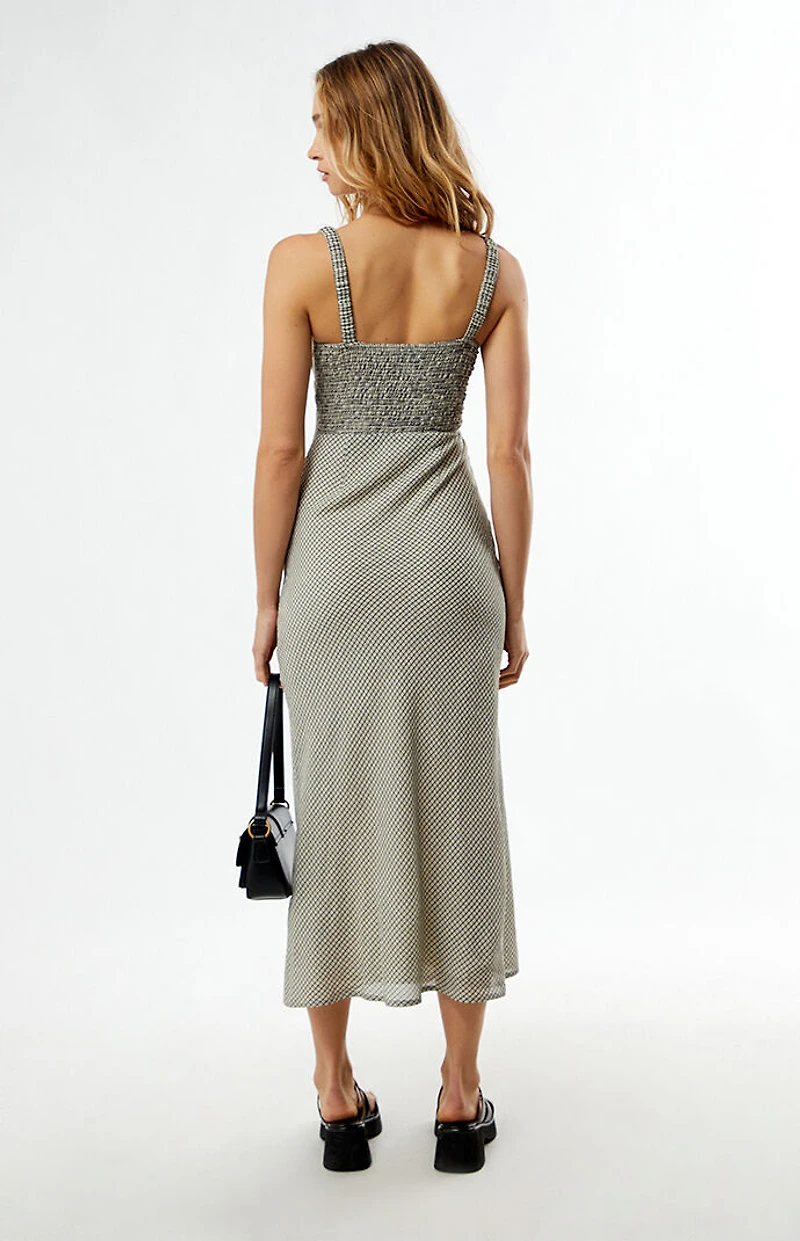 Your Favorite Plaid Bustier Midi Dress