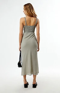 Your Favorite Plaid Bustier Midi Dress