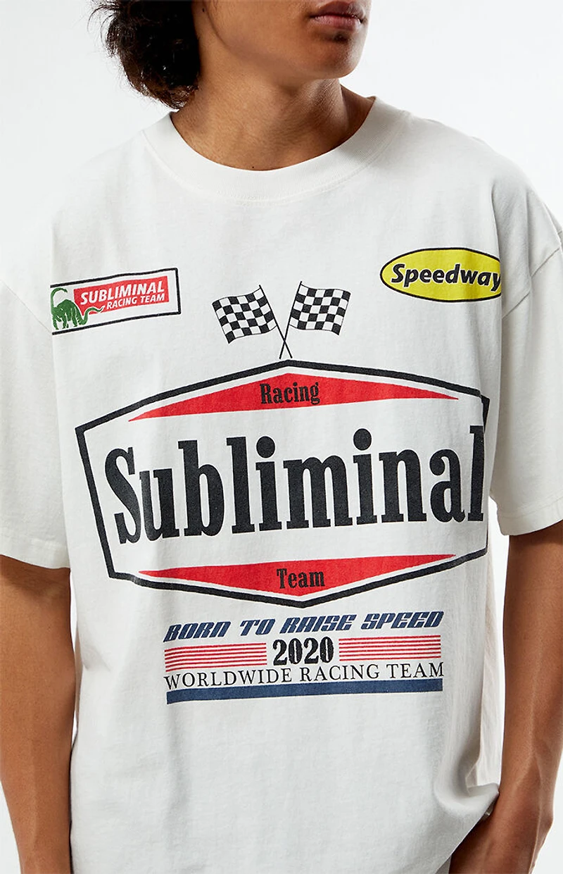 Pacsun Subliminal Racing Oversized T-Shirt