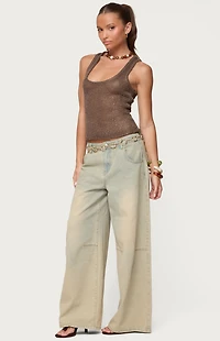 Edikted Eleora Sequin Knit Tank Top