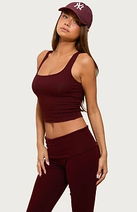 Edikted Linda Ribbed Scoop Neck Tank Top