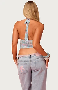 Edikted Barbie Fever Mesh Halter Top