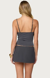 Edikted Layered Bandeau Cowl Neck Top