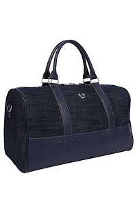 True Religion Horseshoe Quilted Denim Weekender Duffel Bag