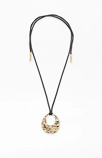 Pacsun Solana Hammered Pendant Necklace