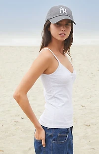 John Galt Silver Tiffany Henley Tank Top