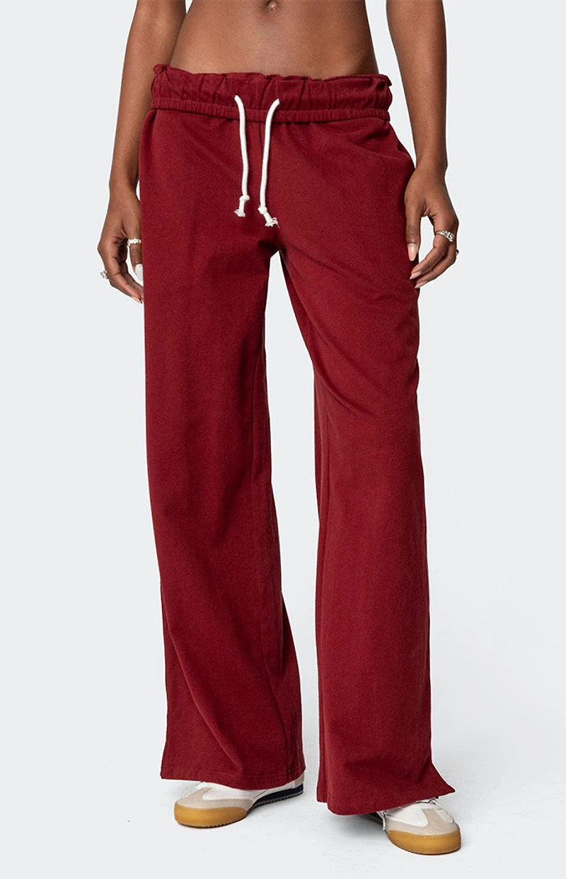 Edikted Chance Fold Over Sweatpants