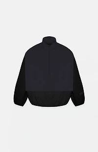 Kids Fear of God ESSENTIALS Black Nylon Fleece Mock Neck Sweatshirt