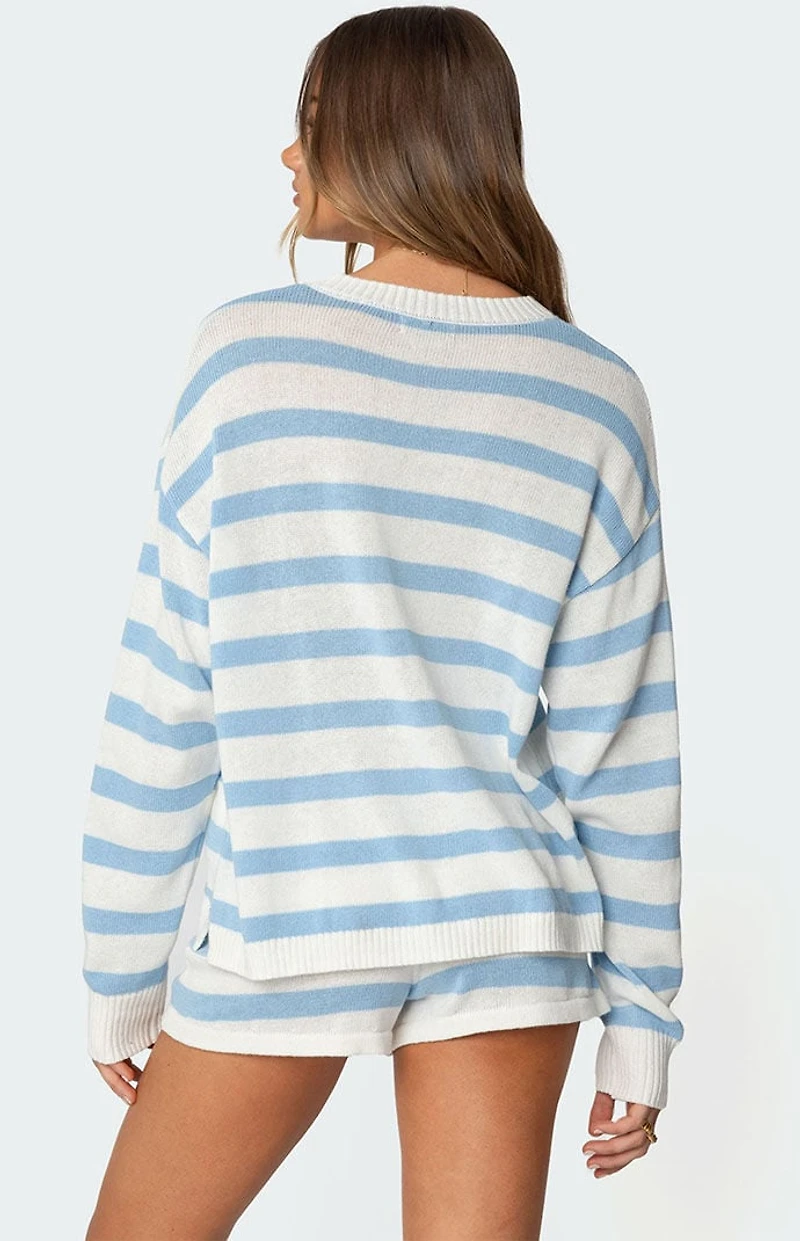 Edikted Amaris Oversized Striped Knit Sweater