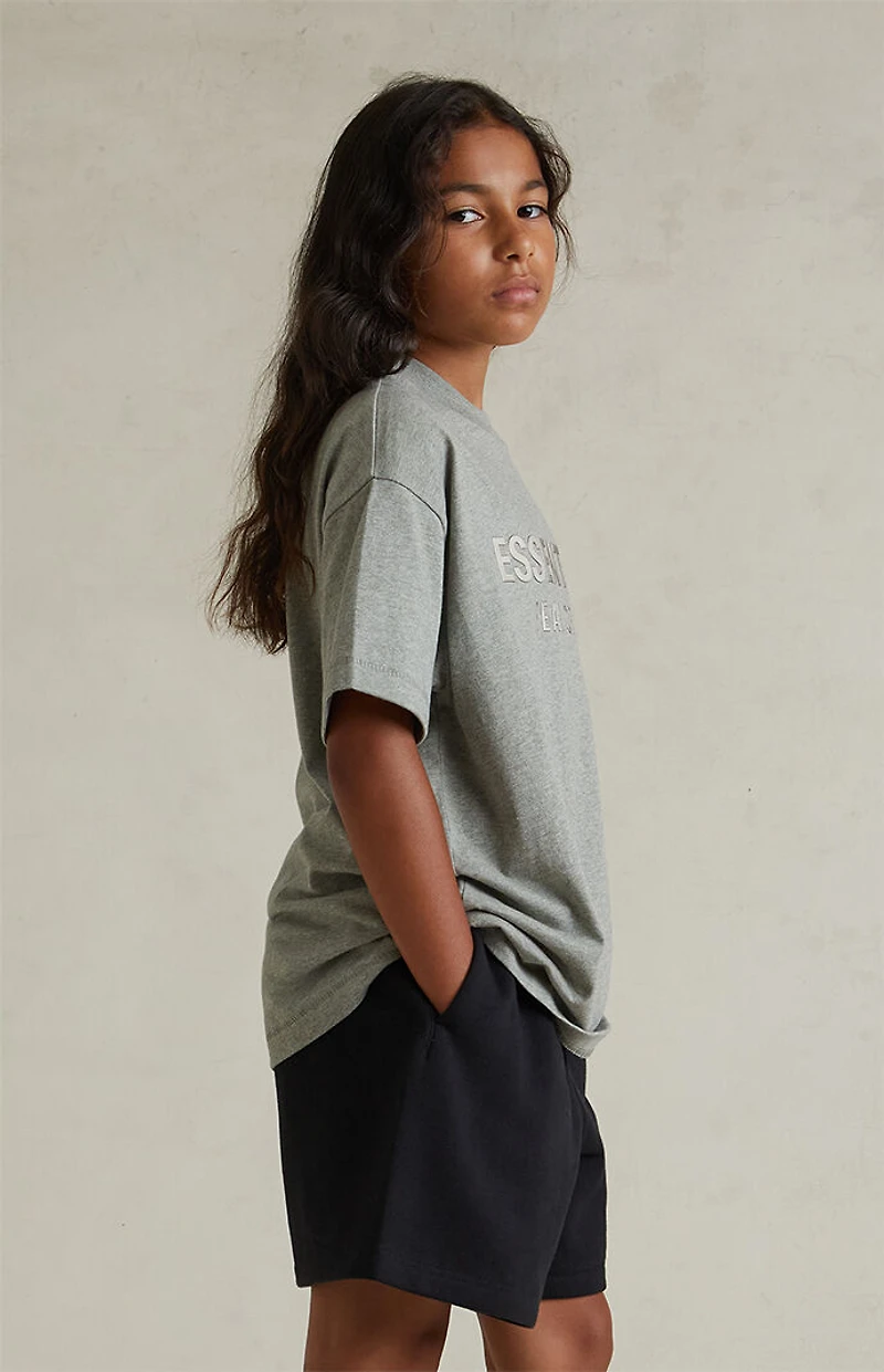 Fear of God ESSENTIALS Kids Jet Black Fleece Soccer Sweat Shorts