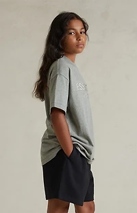 Fear of God ESSENTIALS Kids Jet Black Fleece Soccer Sweat Shorts